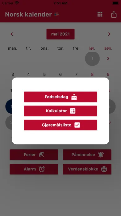Zrzuty ekranu Norsk Kalender 2024