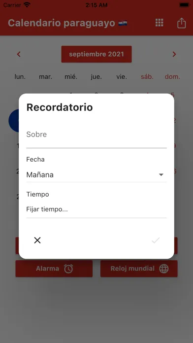 Captures d'écran de Calendario Paraguayo 2024
