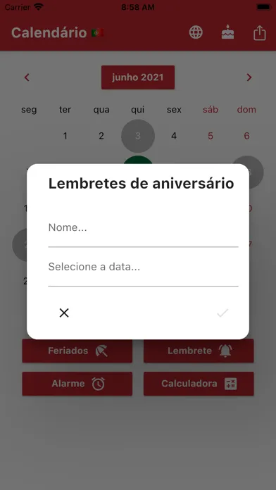 Calendário Português Screenshots