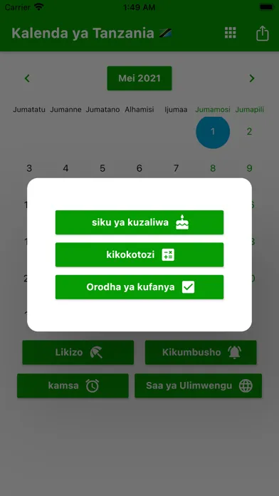 Captures d'écran de Kalenda ya Tanzania 2024