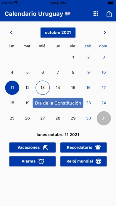 Скриншоты Calendario Uruguay 2024