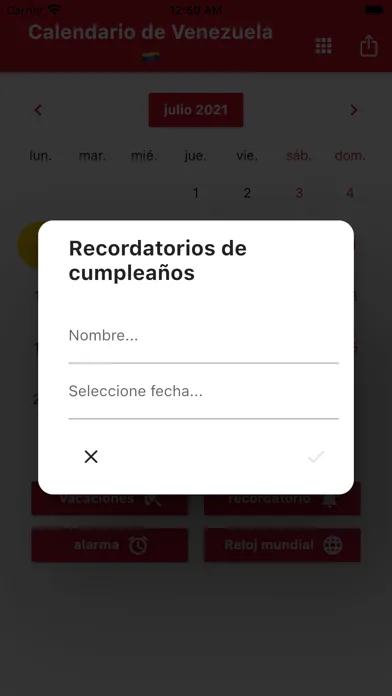 Zrzuty ekranu Calendario Venezolano 2024