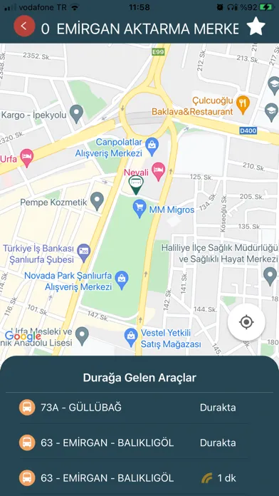 Tangkapan skrin Urfa Ulaşım