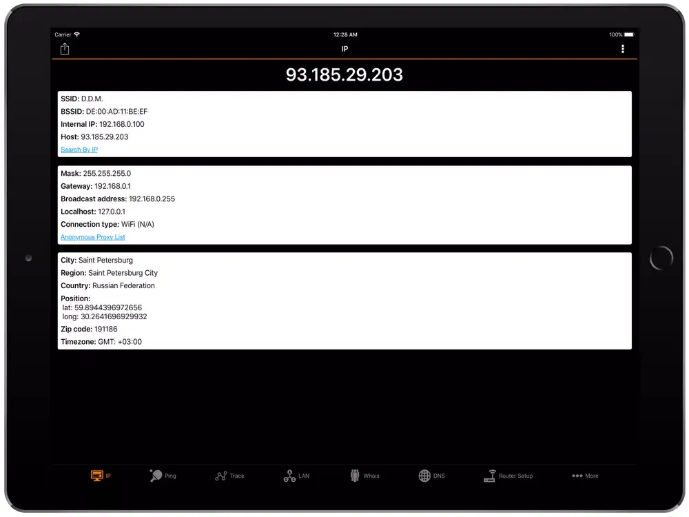 IP Tools: WiFi Analyzer iPad  Screenshots
