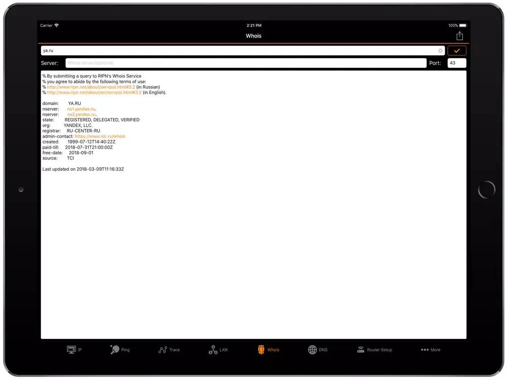 IP Tools: WiFi Analyzer iPad  Screenshots