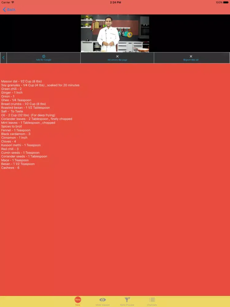 Скриншоты TvFood - Recipes, Cooking iPad 