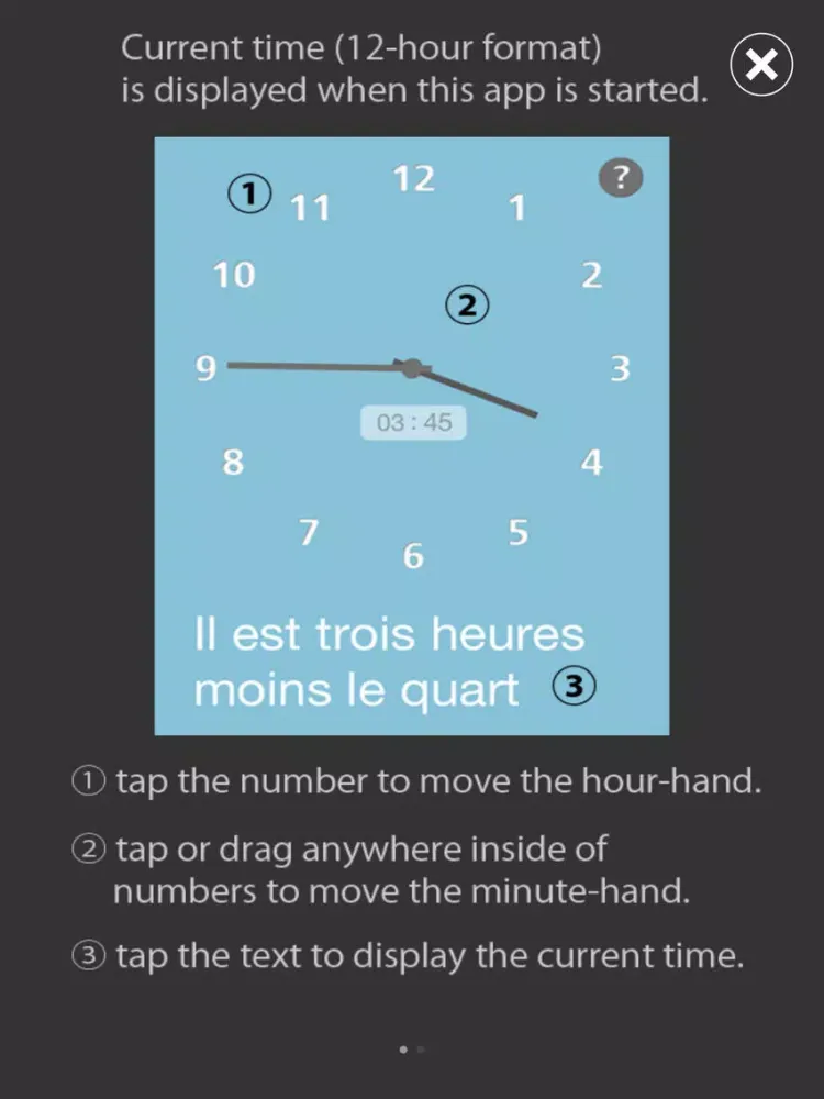 Скриншоты Telling Time in French iPad 