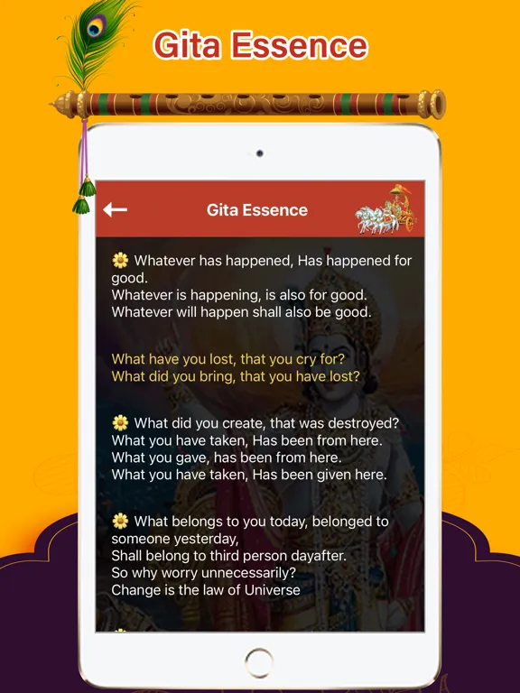 Bhagavad Gita ! iPad  Screenshots