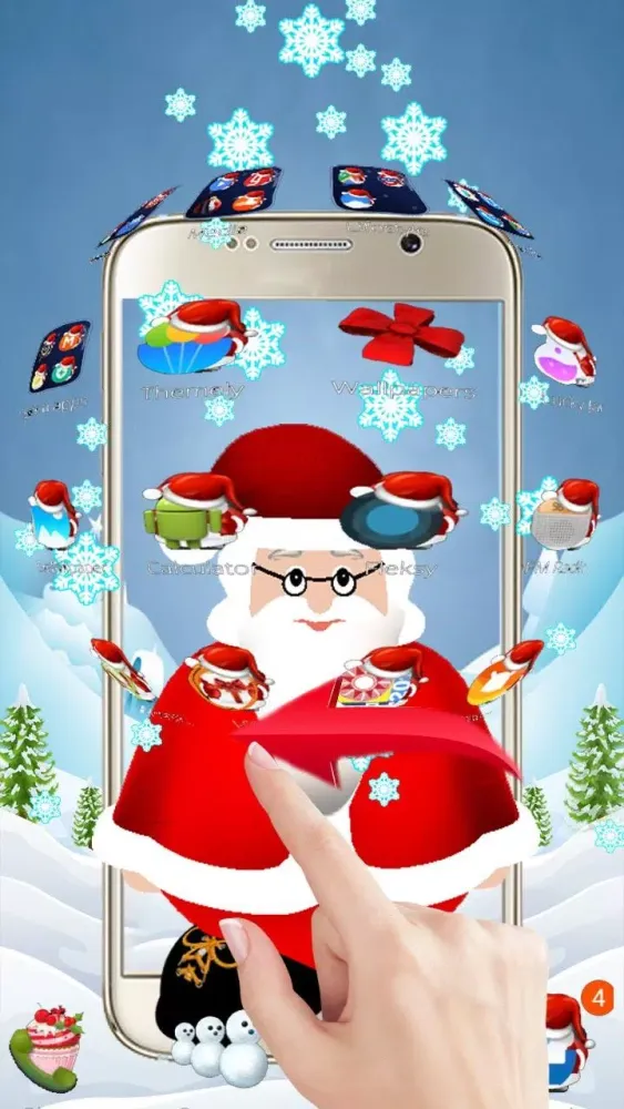 Capturas de pantalla de Merry Christmas Santa 3D Theme