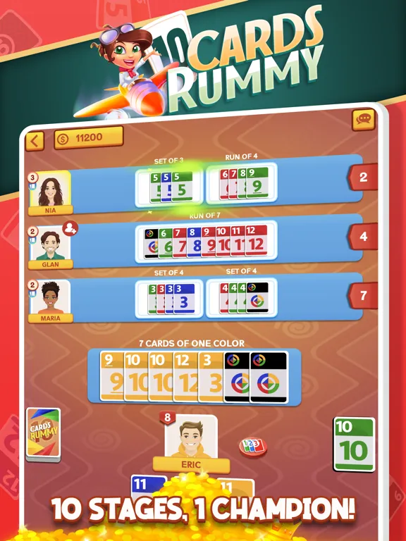 Capturas de tela do 10 Cards Rummy iPad 