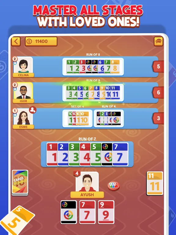 Capturas de tela do 10 Cards Rummy iPad 