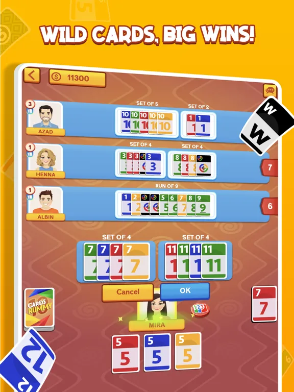 Capturas de tela do 10 Cards Rummy iPad 
