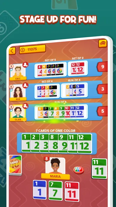 Capturas de tela do 10 Cards Rummy