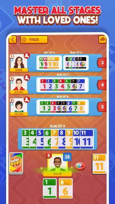 Capturas de tela do 10 Cards Rummy