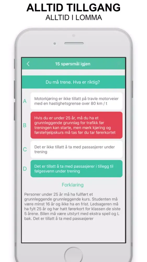Teoriprøven Bil Teoritentamen Screenshots