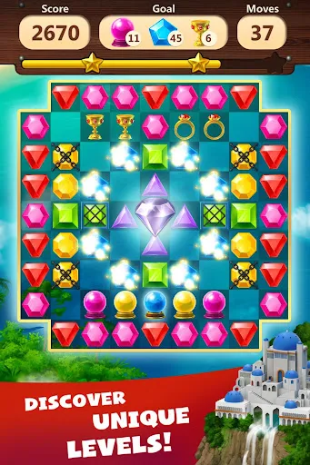 Capturas de tela do Jewels Planet - Match 3 Puzzle