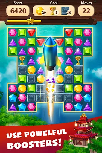 Capturas de tela do Jewels Planet - Match 3 Puzzle