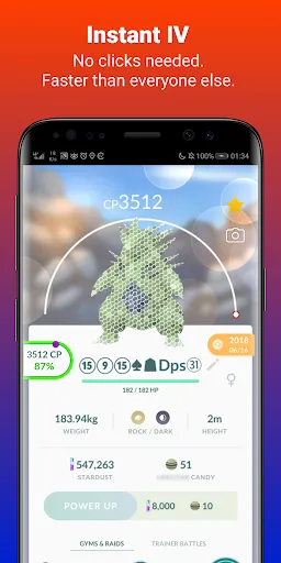 Tangkapan layar Calcy IV - Fast IV & PvP Ranks