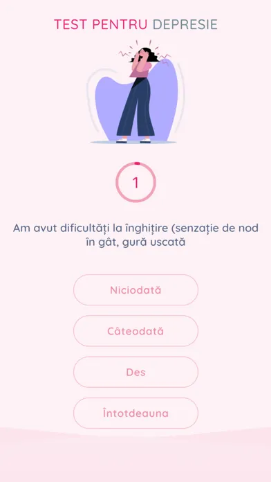 Capturas de tela do Test pentru anxietate