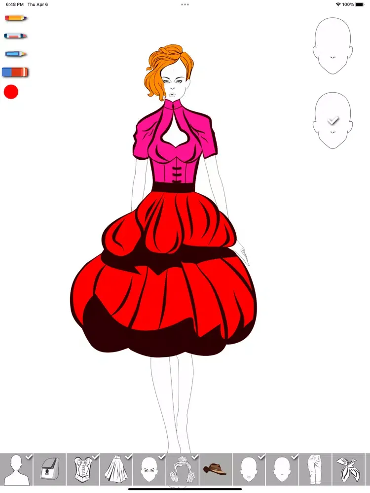 Capturas de tela do Fashion Design Dress up Sketch iPad 