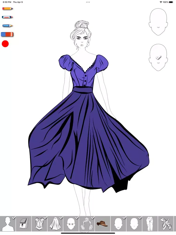 Capturas de tela do Fashion Design Dress up Sketch iPad 