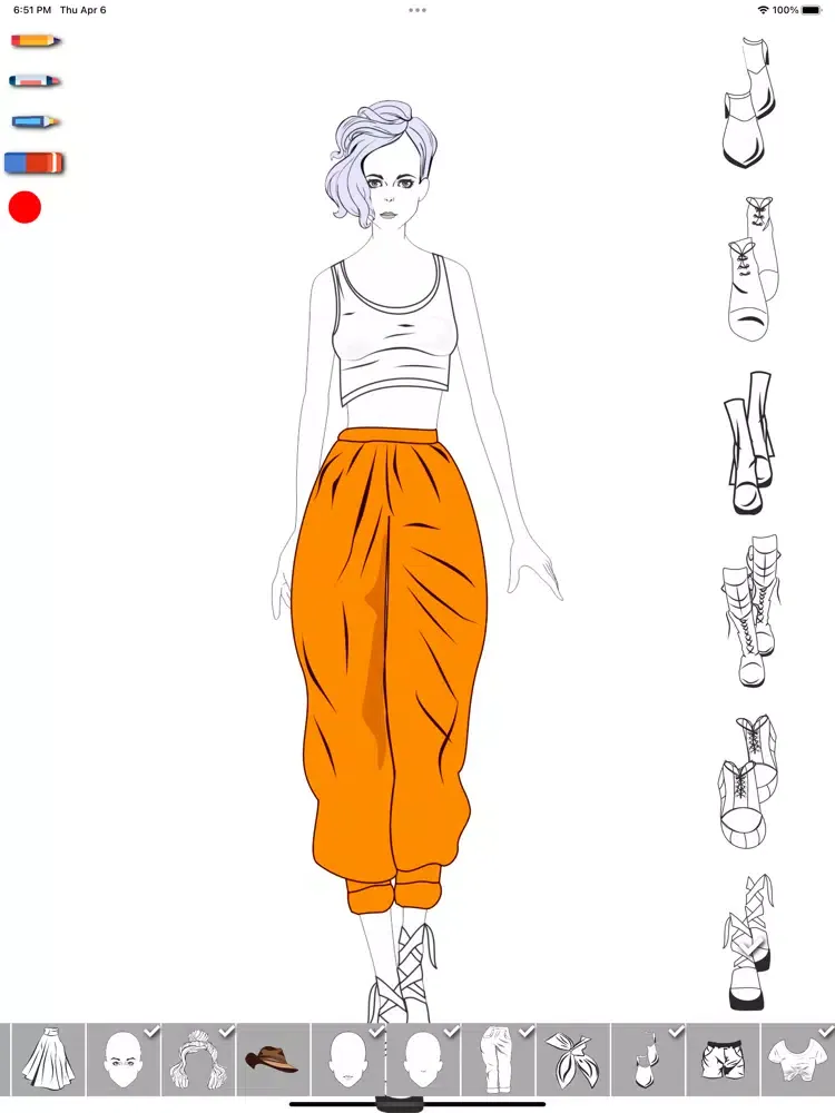 Capturas de tela do Fashion Design Dress up Sketch iPad 