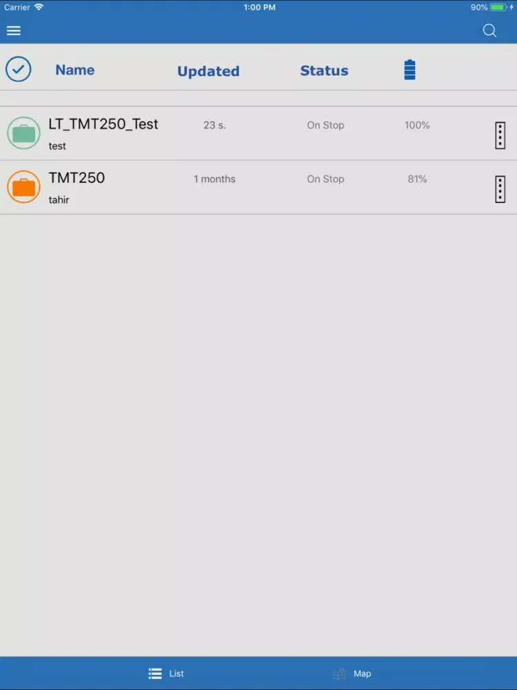 Teltonika Mini Tracker iPad  Screenshots