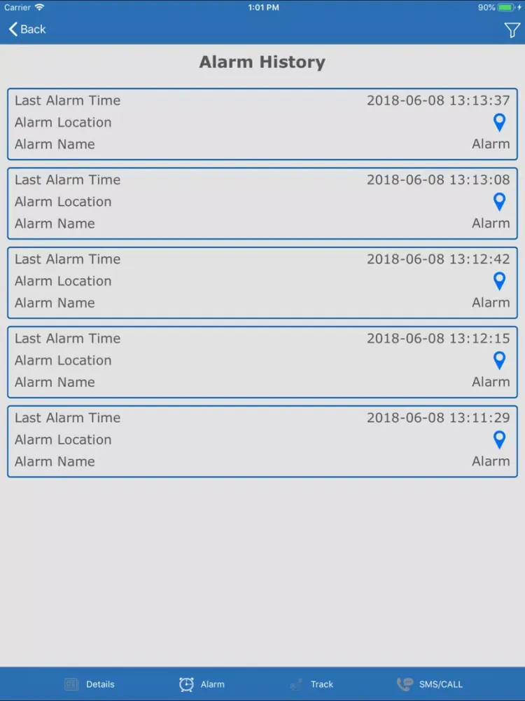 Teltonika Mini Tracker iPad  Screenshots