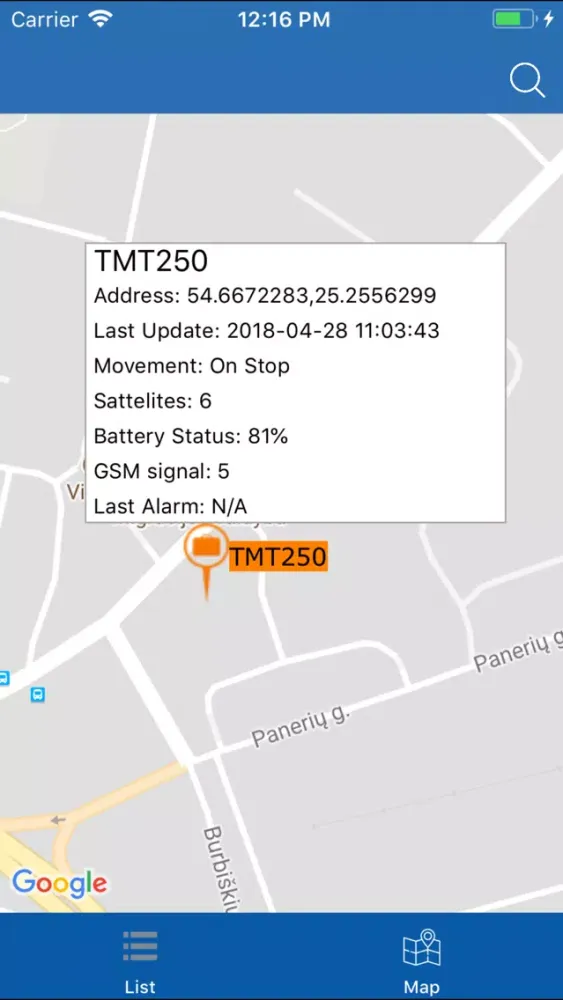 Teltonika Mini Tracker Screenshots