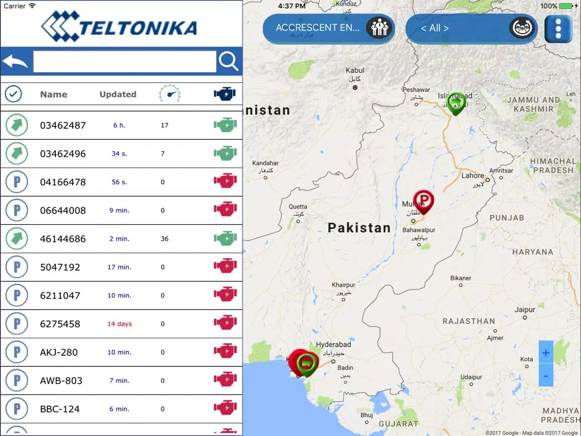 Teltonika Tab App iPad  스크린샷