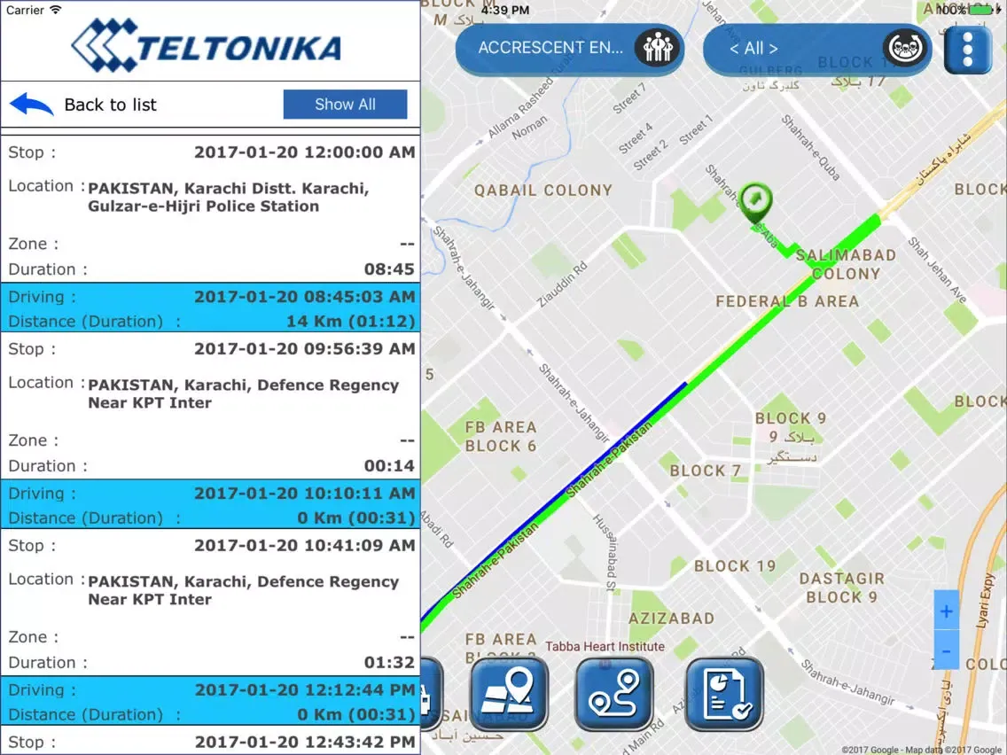 Teltonika Tab App iPad  스크린샷