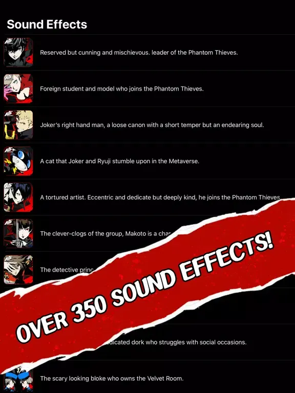 Zrzuty ekranu Persona Soundboard iPad 