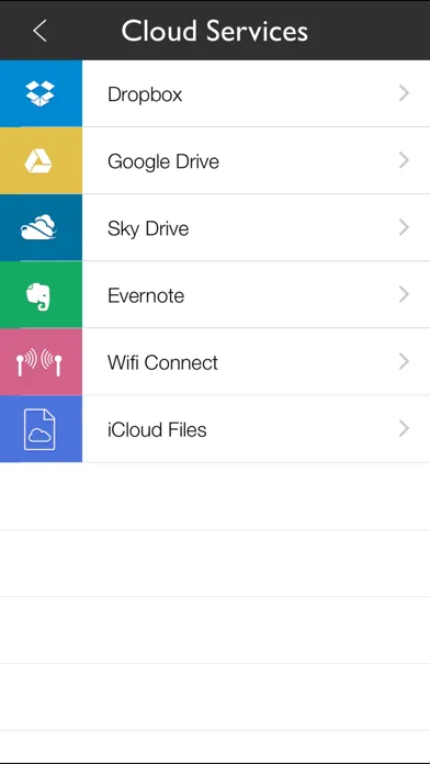 Ảnh chụp màn hình của برنامج قراءة الملفات و تحميل لل مايكروسوفت ورد و الاكسل و النصوص للايفون و الايباد Reader For Microsoft
