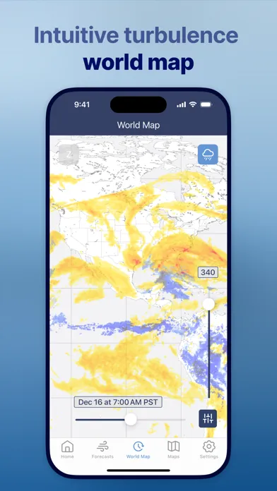 Tangkapan skrin Turbulence Forecast