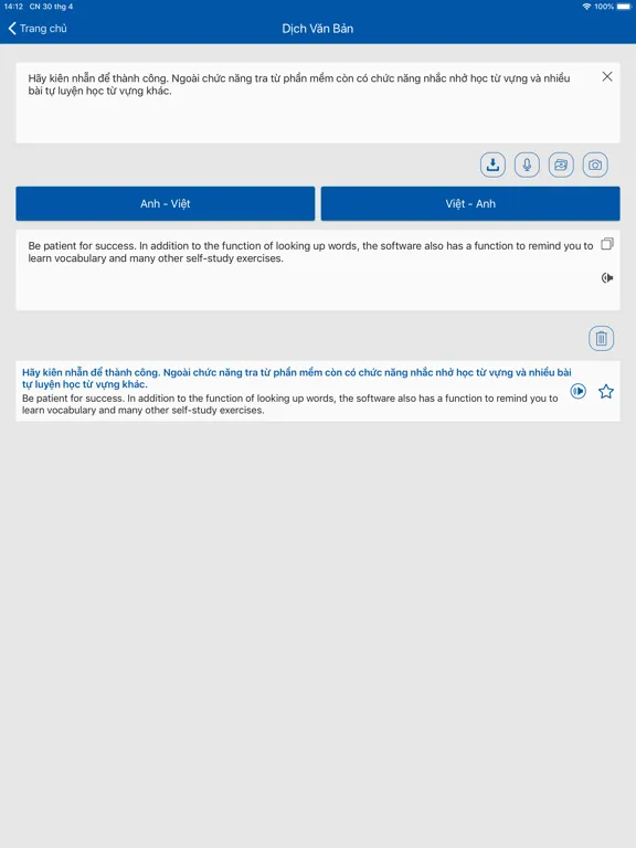 Dich tieng Anh - Dich hinh anh iPad 应用截图