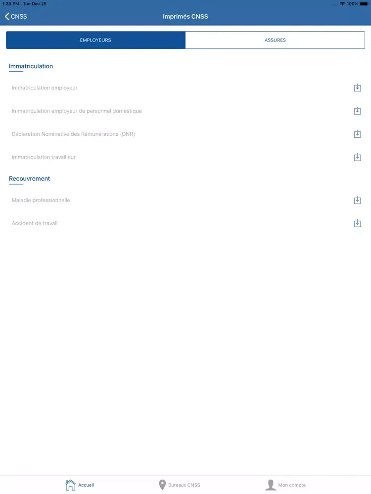 CNSS TOGO iPad  स्क्रीनशॉट
