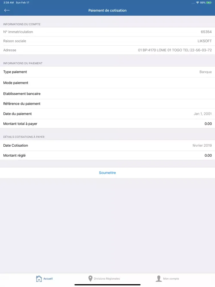 CNSS TOGO iPad  स्क्रीनशॉट