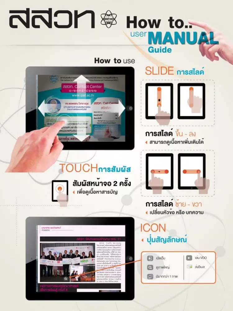 Capturas de tela do IPST e-magazine iPad 