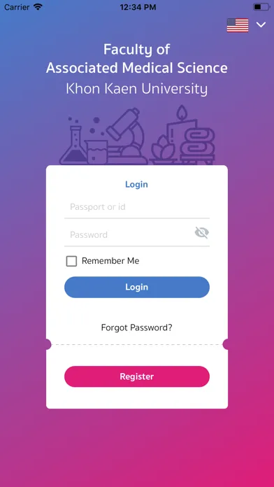 Tangkapan layar AMS App