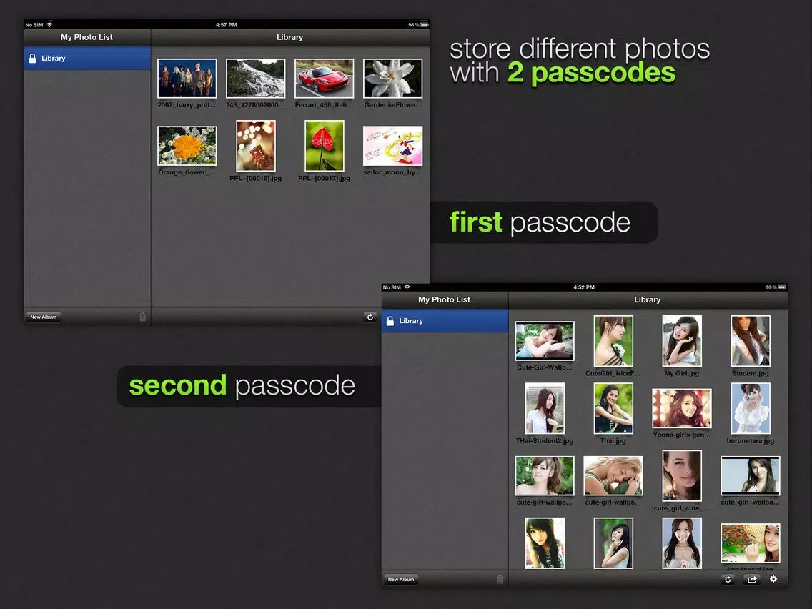Скриншоты Private Photo Lock lite - Secure your photo iPad 