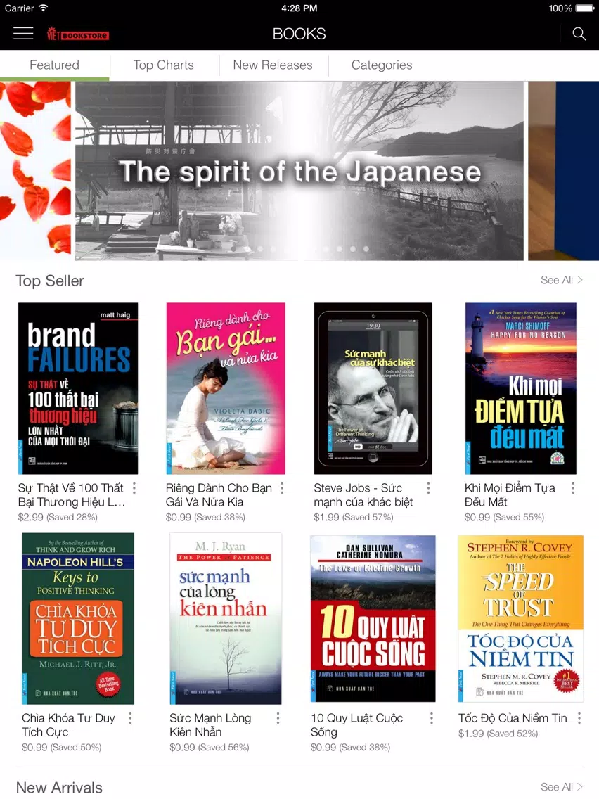 Viet Bookstore iPad  Screenshots