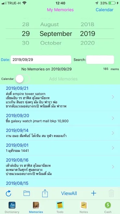 Zrzuty ekranu LogBooks Diary Todo Notes