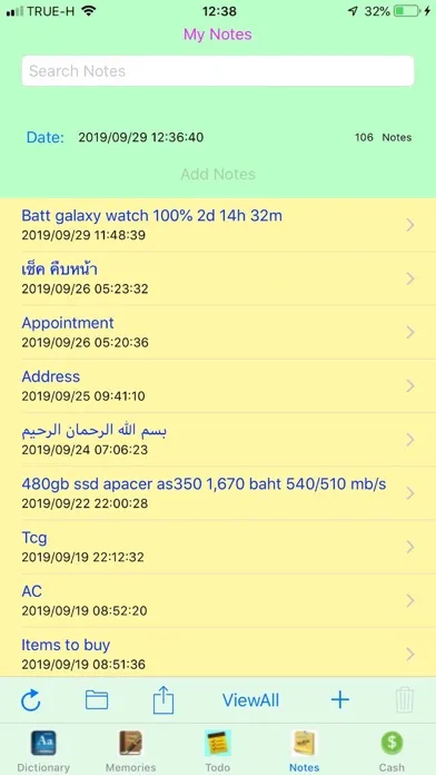 Zrzuty ekranu LogBooks Diary Todo Notes