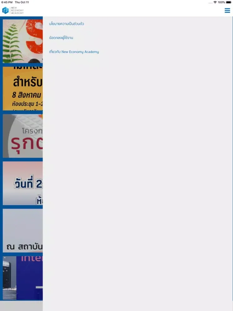 ภาพหน้าจอของ NEA - New Economy Academy iPad 