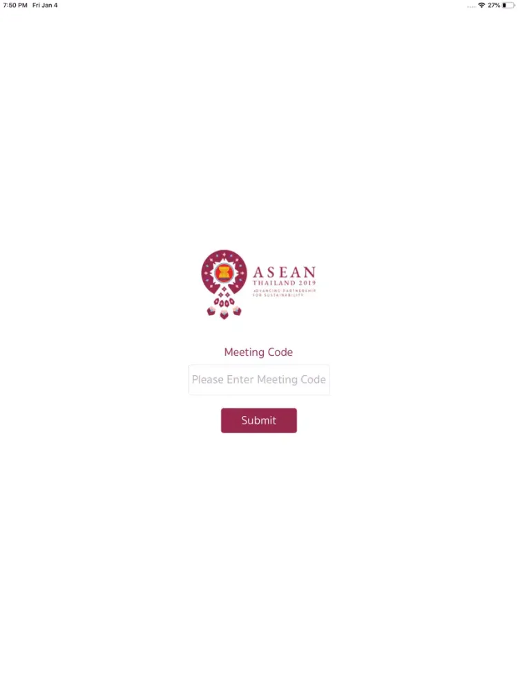 Ảnh chụp màn hình của ASEANTH 2019 iPad 