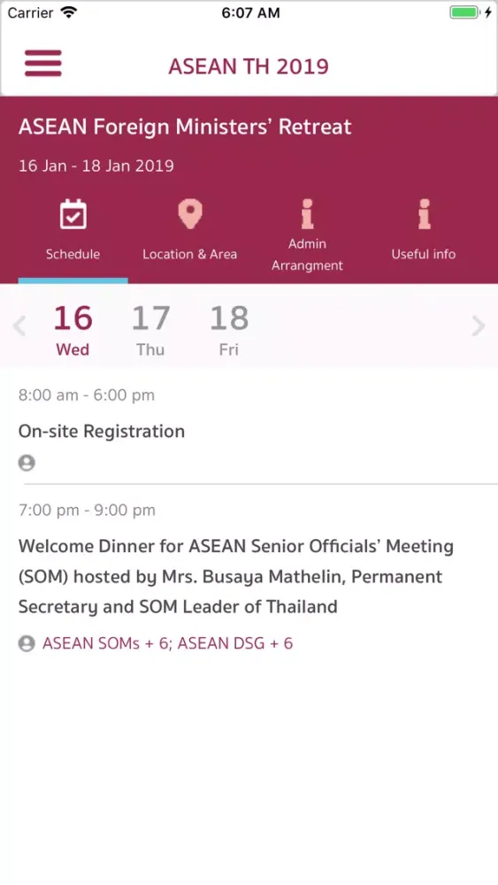Ảnh chụp màn hình của ASEANTH 2019