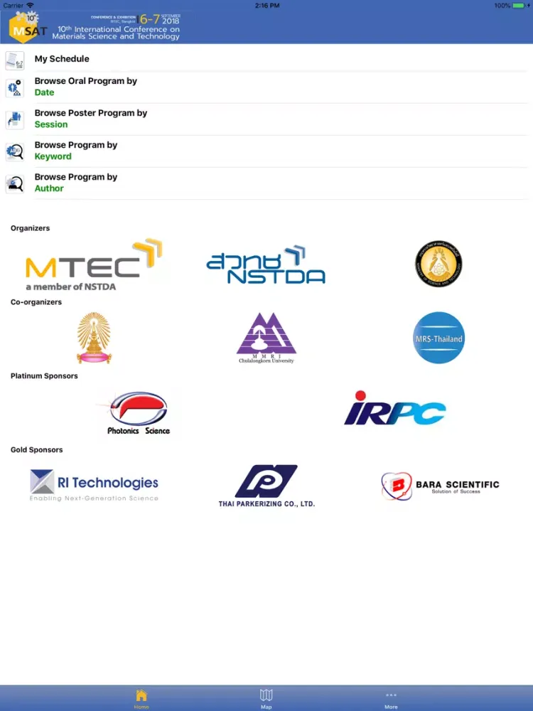 MSAT-10 Bangkok 2018 iPad 應用截圖