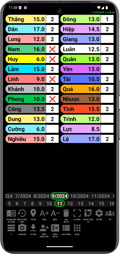 Timesheet Screenshots