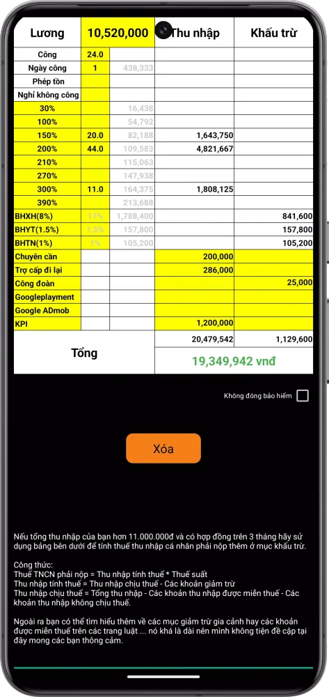 Timesheet Screenshots