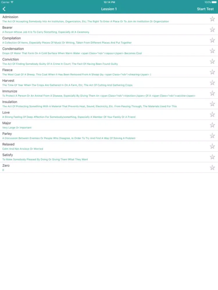 Tangkapan layar English Learner's Pocket Vocabulary - Full iPad 